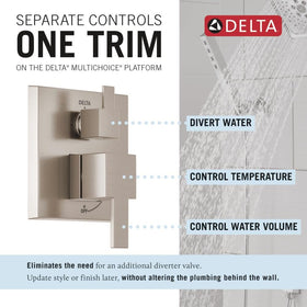Delta Modern 14 wall-mounted handheld shower for flexible rinsing near bath area