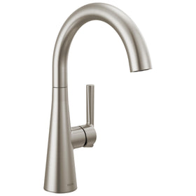 Delta modern brushed-nickel spout 360-degree rotation for flexible kitchen tasks