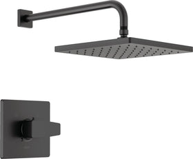 Delta Modern Raincan square shower head for spa-like rainfall and wide coverage.