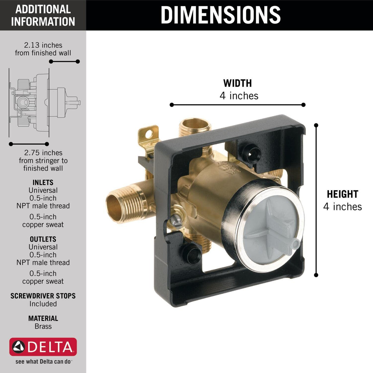 Delta MultiChoice screwdriver stops image demonstrates straightforward installation.