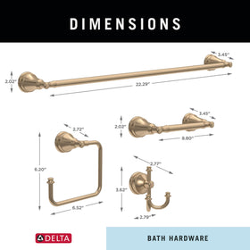 Delta Mylan wall-mounted bath set keeps essentials within reach while elevating bathroom decor