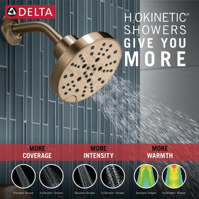 Delta Nicoli 14 Series Brilliance finish in Brushed Gold resists corrosion.