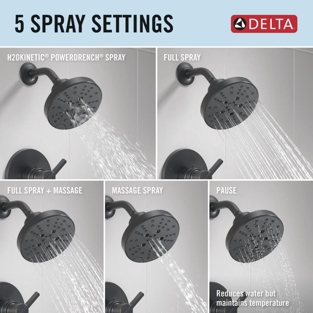 Matte black finish on Delta Nicoli resists corrosion and maintains style
