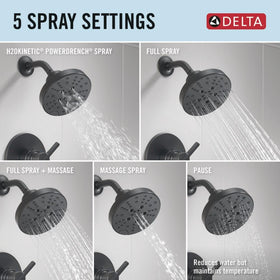 Matte black finish on Delta Nicoli resists corrosion and maintains style