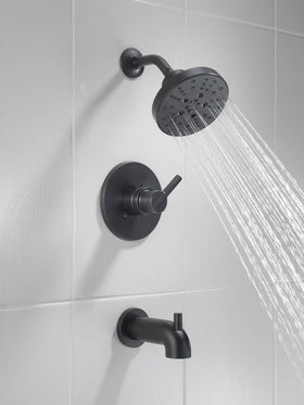 Delta Nicoli matte black handle for smooth, ergonomic control
