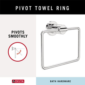Delta Nicoli towel bar extended to 24 inches for versatile drying