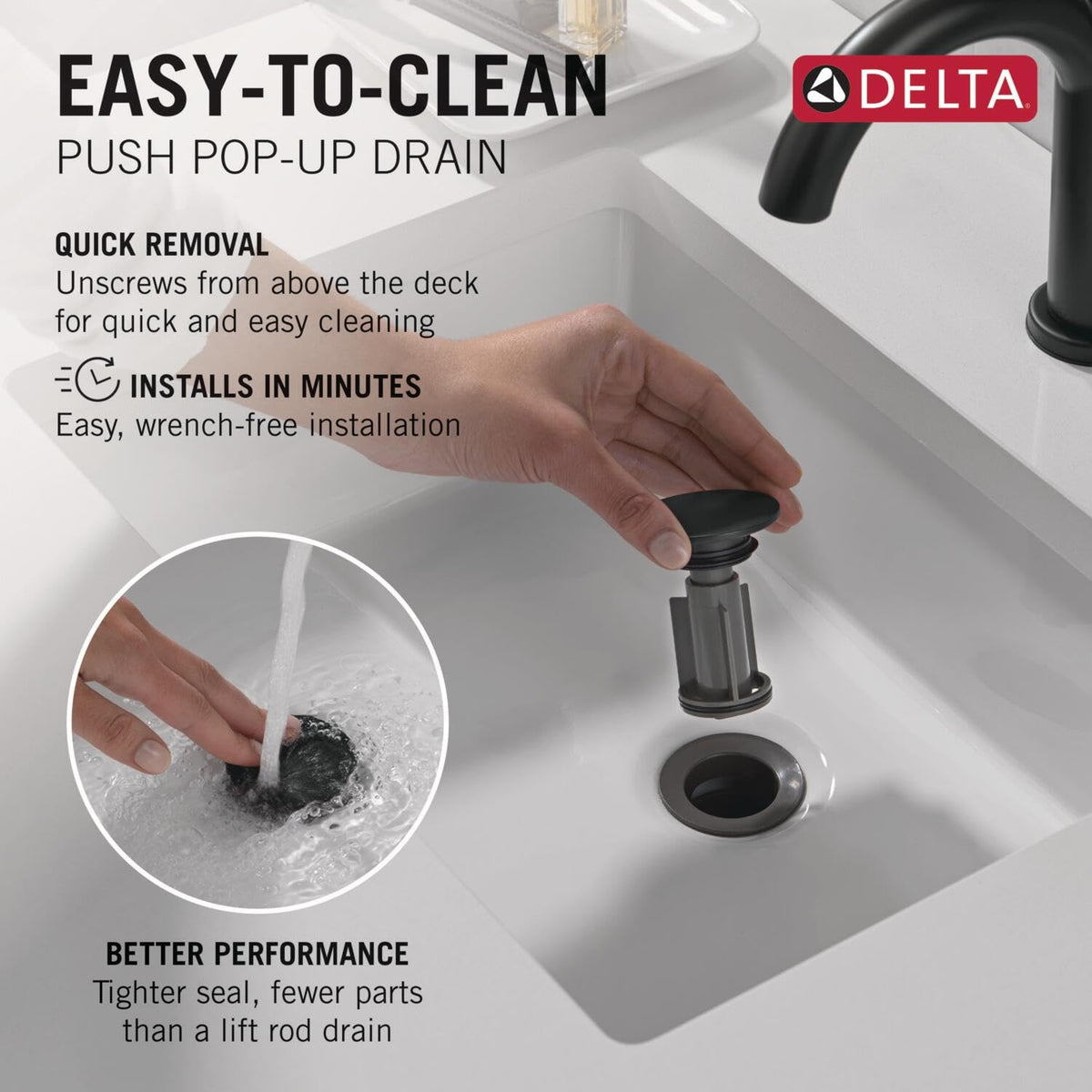 Delta Nicoli bathroom faucet adds sleek style to any vanity