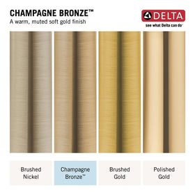 Delta Nicoli Brushed Gold finish close-up evidences corrosion resistance
