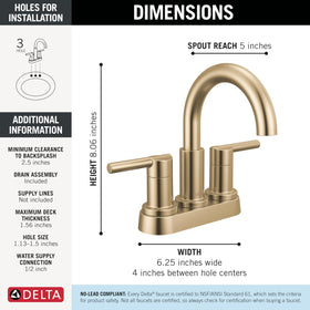 Delta Nicoli 4-inch centerset installation is straightforward with DIY guidance.