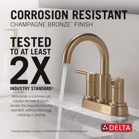 Delta Nicoli brushed gold faucet sprayer handle delivers smooth operation and reliability.