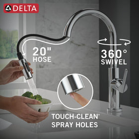 Lifetime warranty and certifications for Delta Nicoli chrome faucet