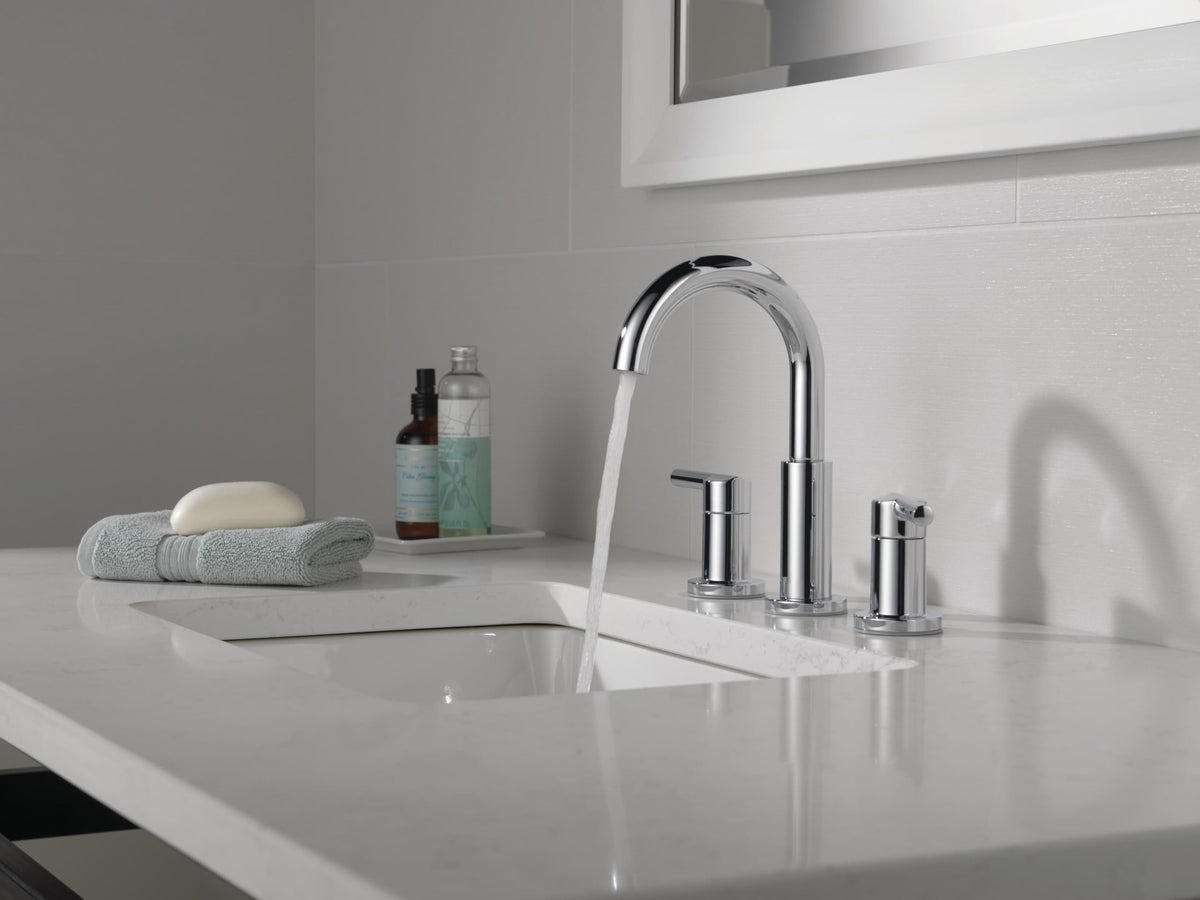 Delta Nicoli chrome packaging image highlights warranty and trusted quality assurance.