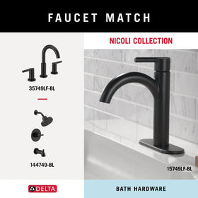 Delta Nicoli DIY-friendly towel hook includes hardware and clear installation guidance.