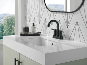 Delta Nicoli easy-clean drain prevents buildup during daily use