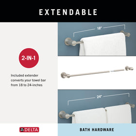 Delta Nicoli matte black finish detail adds modern, durable style.