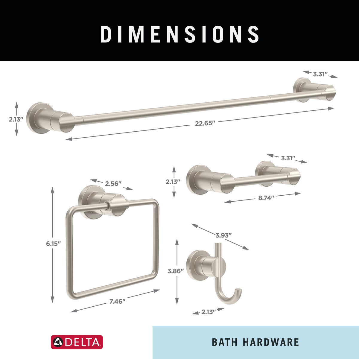 Delta Nicoli SpotShield bathroom setup highlighting cohesive modern farmhouse style.