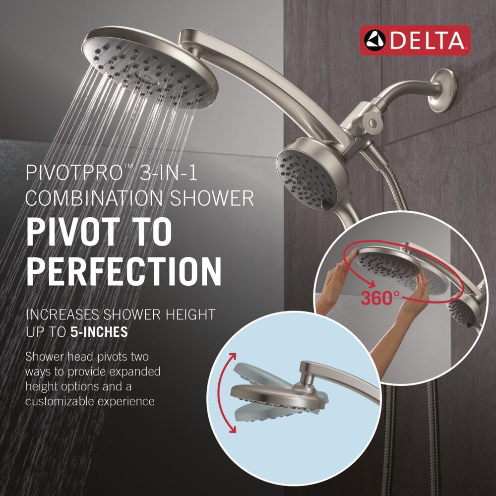 Delta PivotPro handheld shower for flexible cleansing and targeted flow