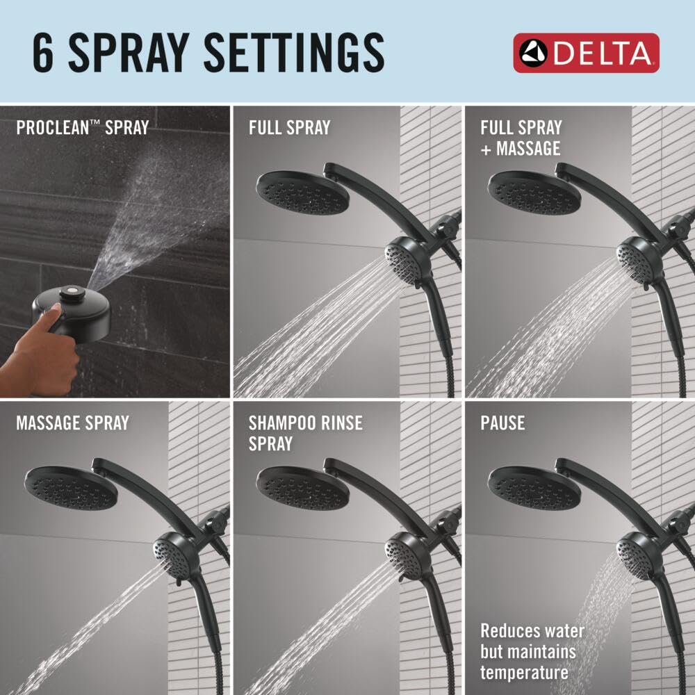 Delta PivotPro Pause mode reduces flow for shaving and lathering