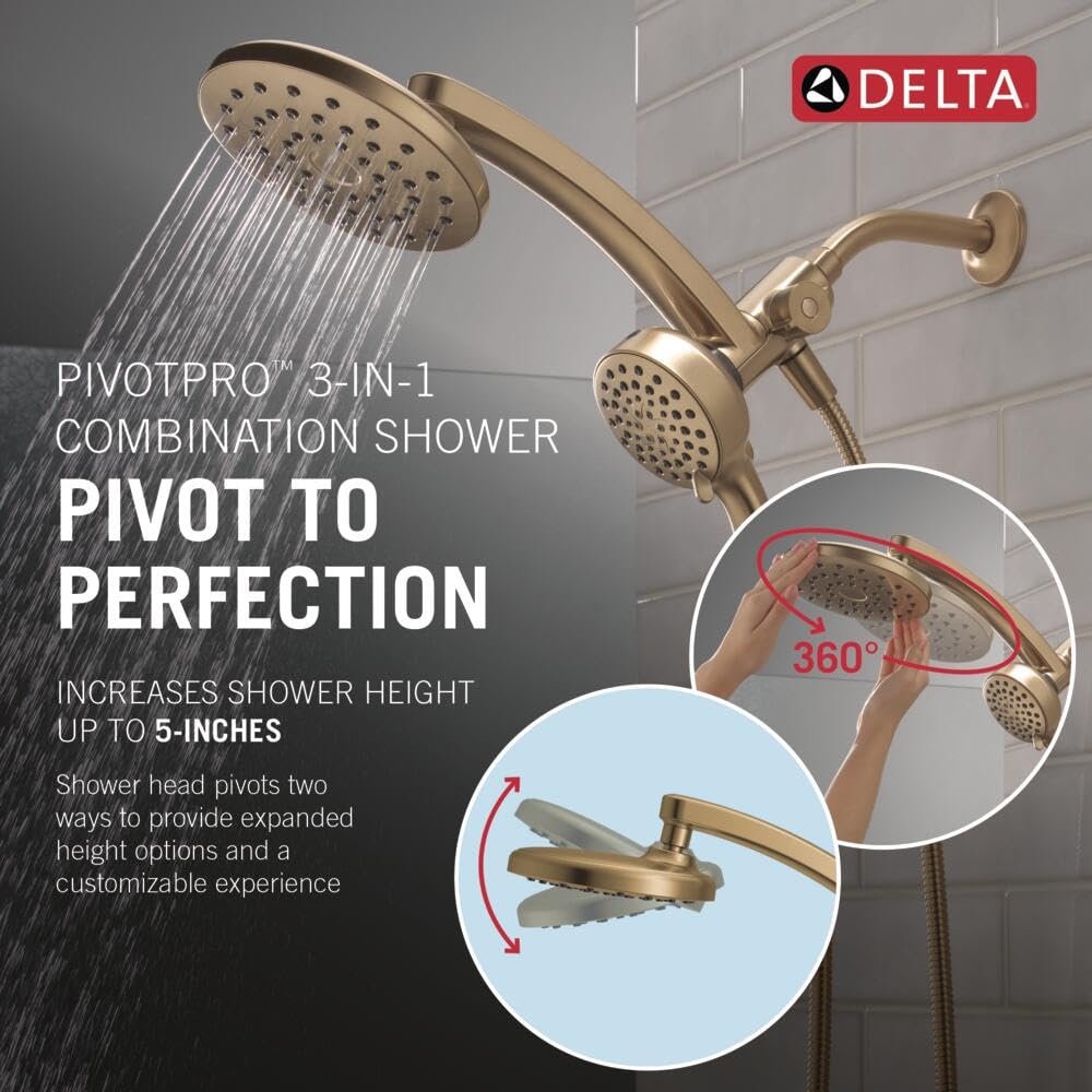 Delta PivotPro ProClean spray delivers high-pressure cleansing for effective rinsing.