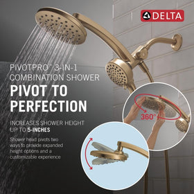 Delta PivotPro ProClean spray delivers high-pressure cleansing for effective rinsing.