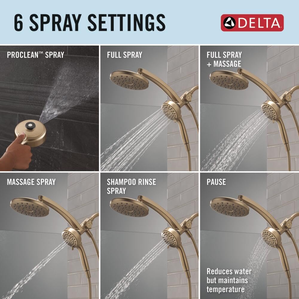 Delta PivotPro shampoo rinse plus massage blends cleansing with relaxation.