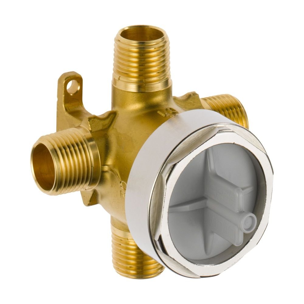 Delta R11000 brass rough-in body for universal tub and shower valves, durable base for future trim upgrades.