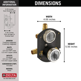 Delta R22000 back-to-back installation supports future renovations