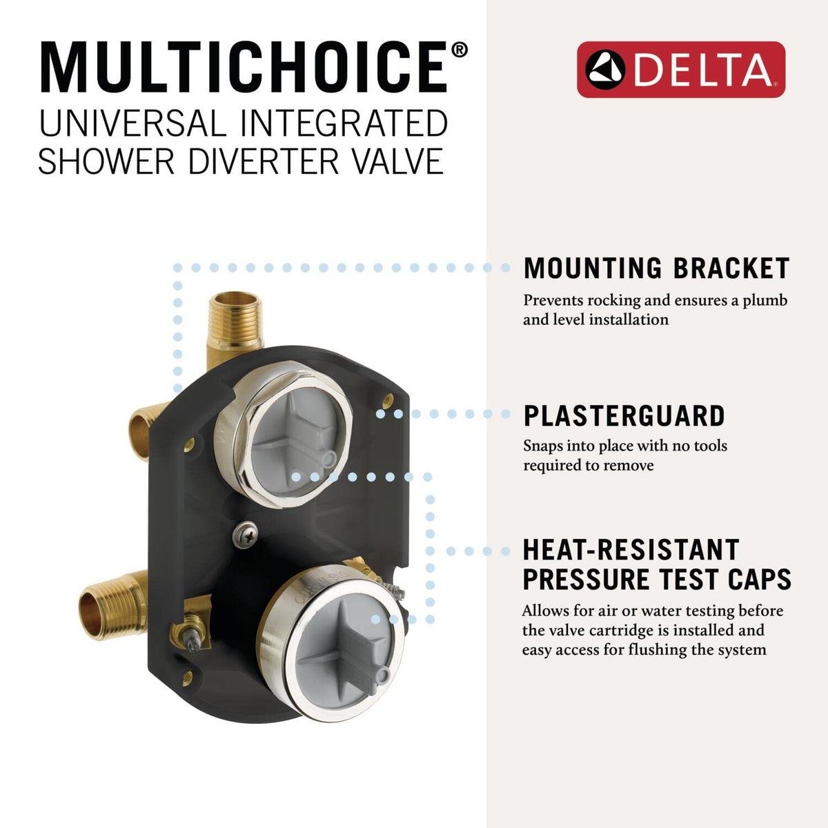 Delta R22000 integrated diverter for seamless shower control