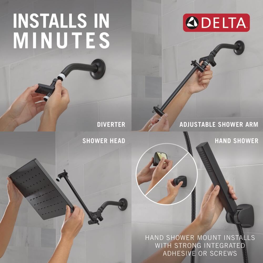 Delta rain experience with overhead drenching spray