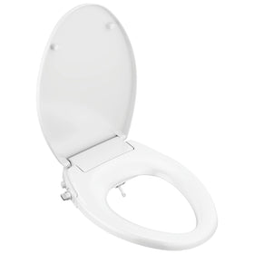 Delta Refresh bidet seat, elongated soft-close, white, for a comfortable daily clean.