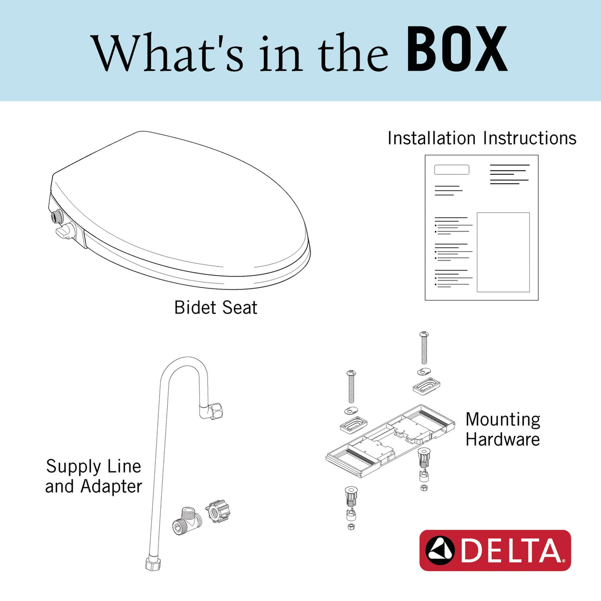 Includes installation hardware and clear instructions for easy setup of Delta Refresh.