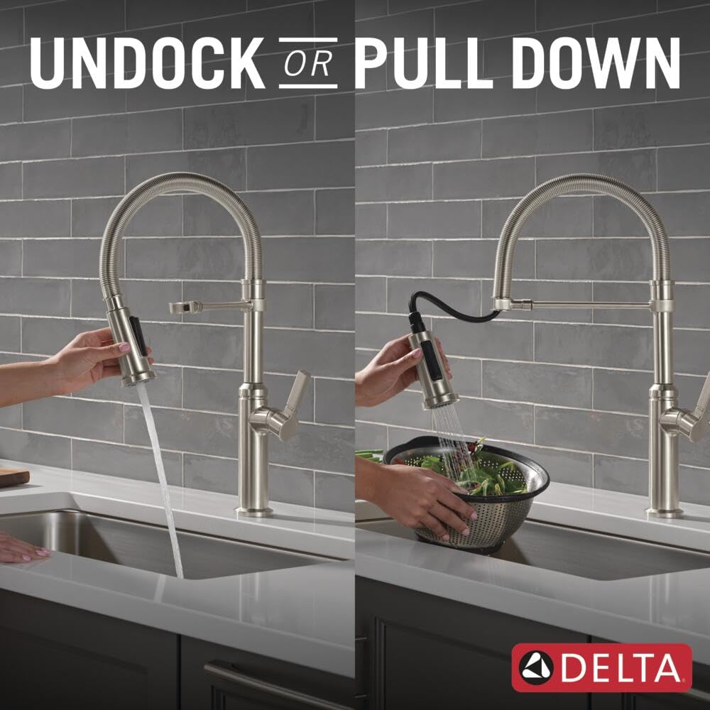 Lead-free compliant Delta faucet design supports family kitchen safety.