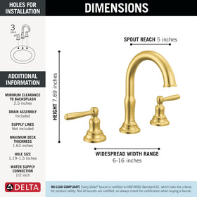 Delta Roe Brushed Gold finish closeup showing durable coating