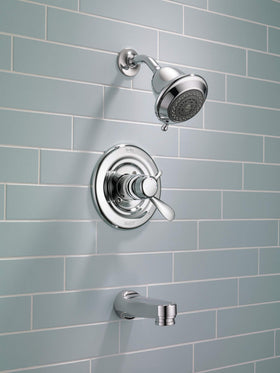 Delta RP17453 chrome finish close-up showing finish compatibility with Delta classic collection