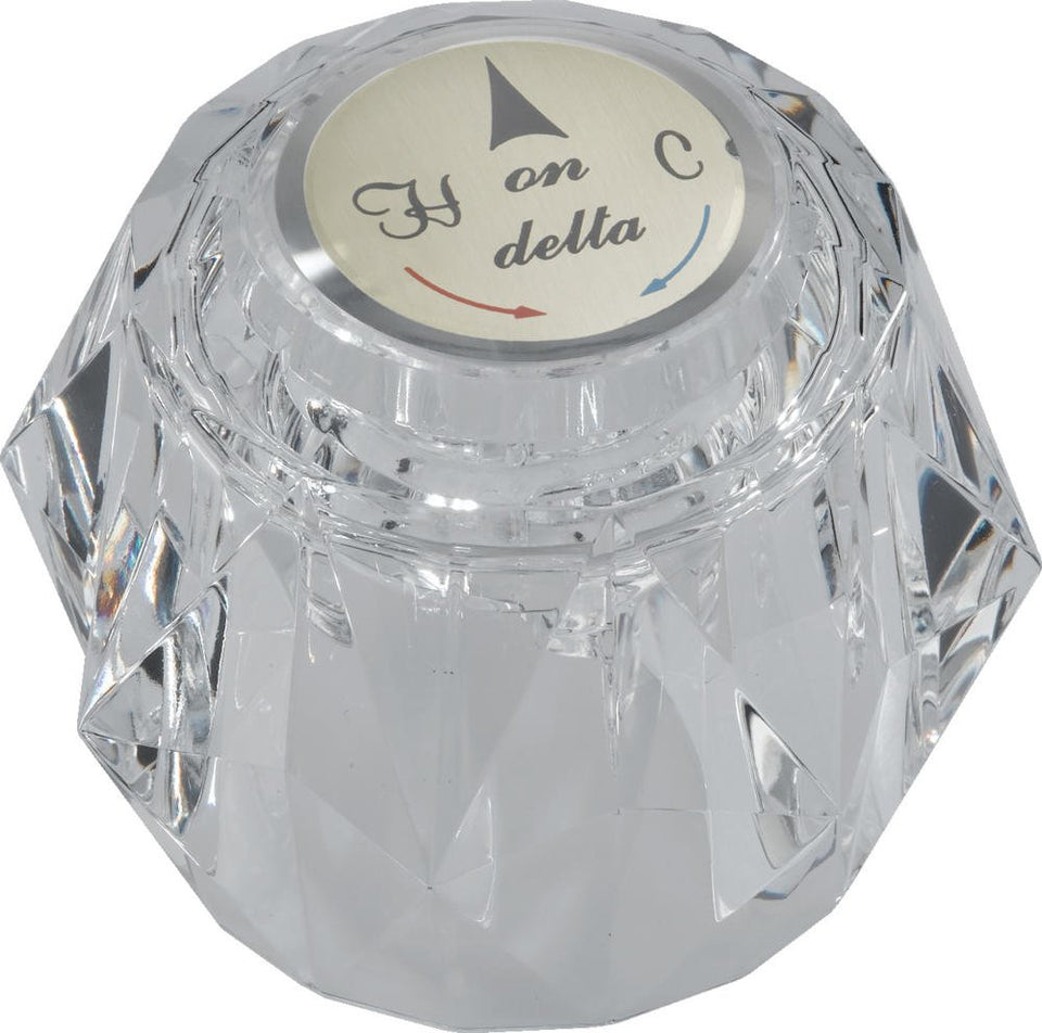 Delta RP2389 clear knob handle for single-handle lavatory faucets—smooth operation.