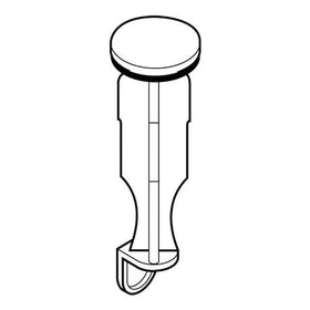 Close-up of Delta RP5648BN stopper, brushed nickel finish, ensures a secure seal in baths.