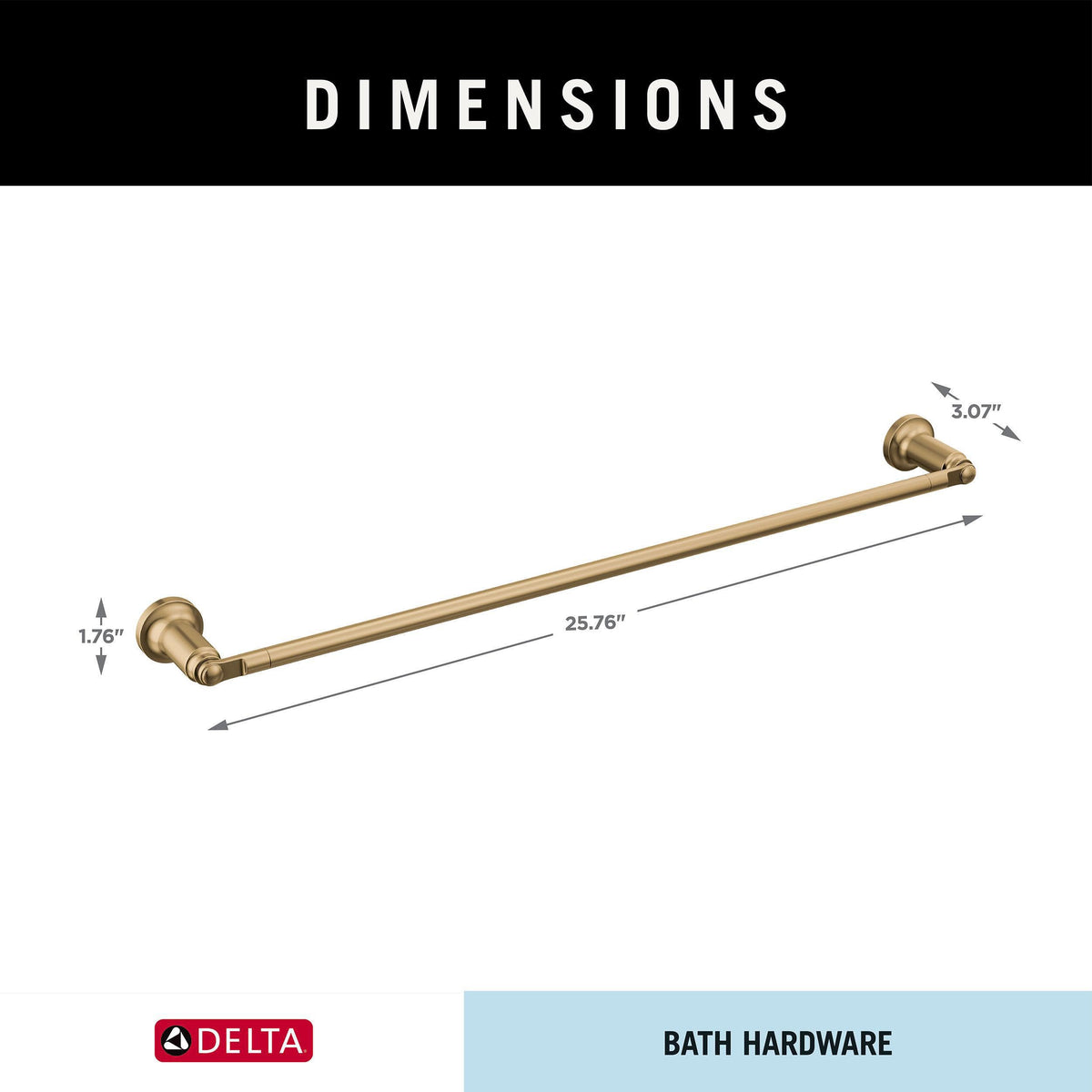 Delta Saylor wall-mounted towel holder provides sturdy support and easy reach during daily routines.