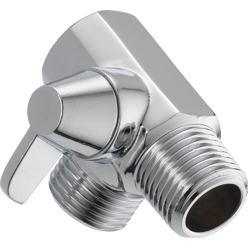 Delta shower arm diverter chrome installed for easy head-to-hand switching