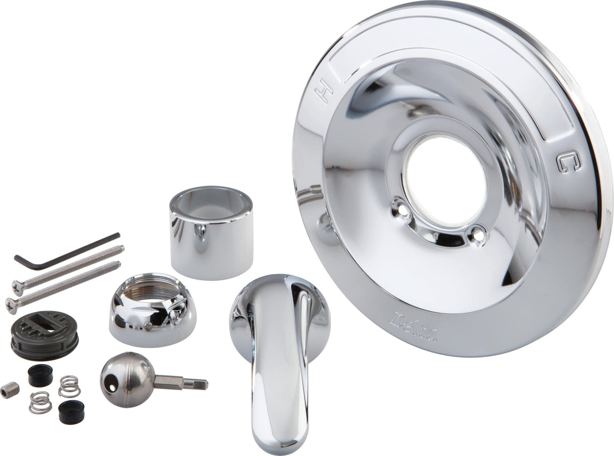 Delta shower handle renovation kit chrome enables a smooth upgrade for 600 Series showers.