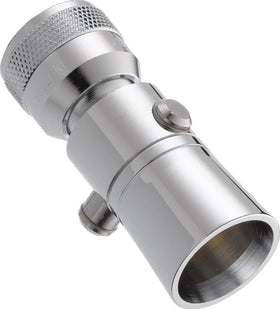 Delta 52652-PK chrome shower head front view with full spray.