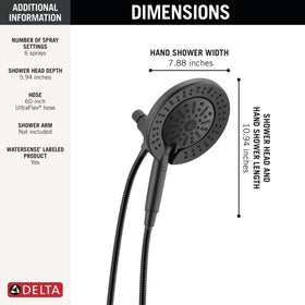 Delta dual shower with simultaneous flow enables a customizable spa-like experience.