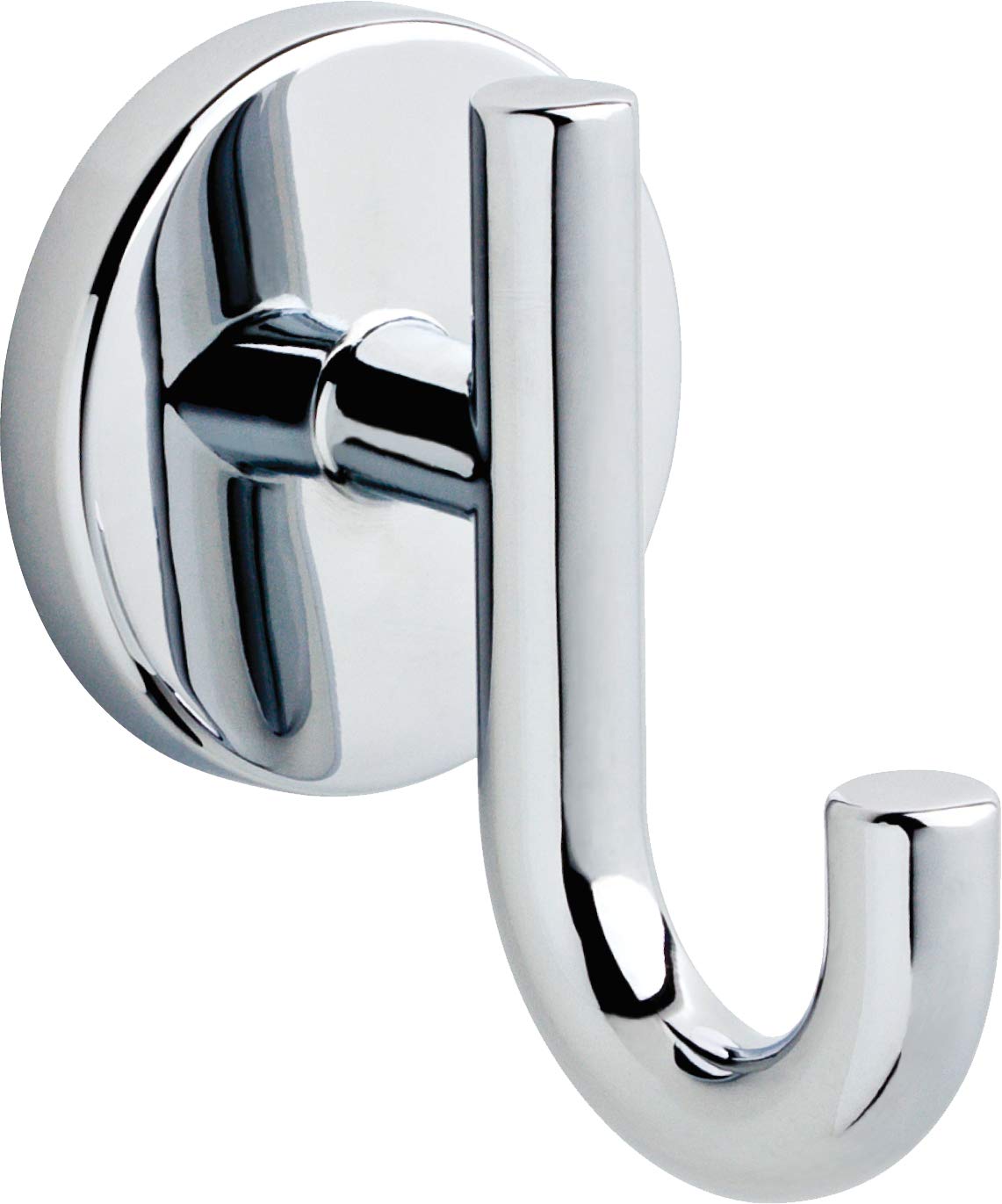 Delta single towel hook in polished chrome for bathroom organization.