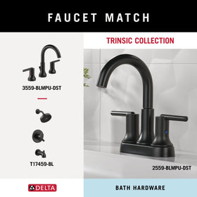 Delta hand towel holder mounted beside the sink for quick access