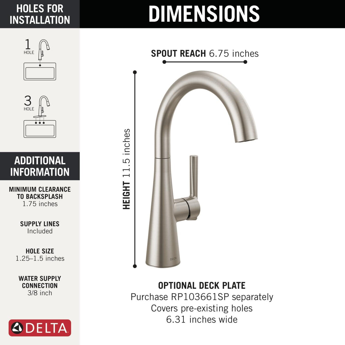 Delta SpotShield finish close-up showing water resistance and fingerprint resistance