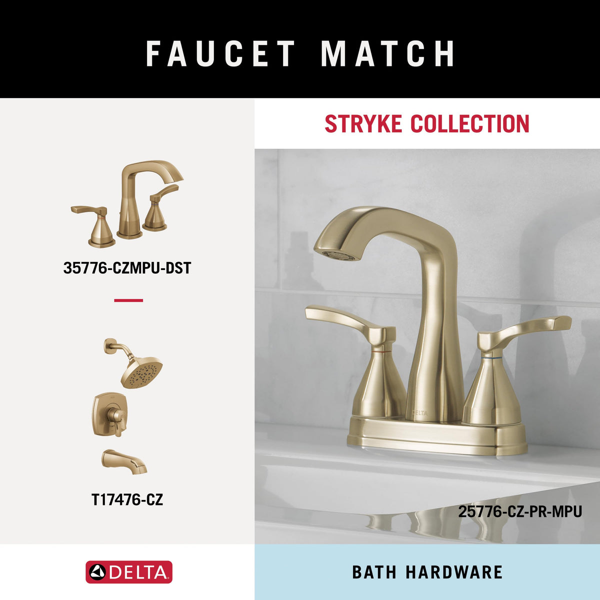 Delta Stryke compact hook ideal for small bathrooms