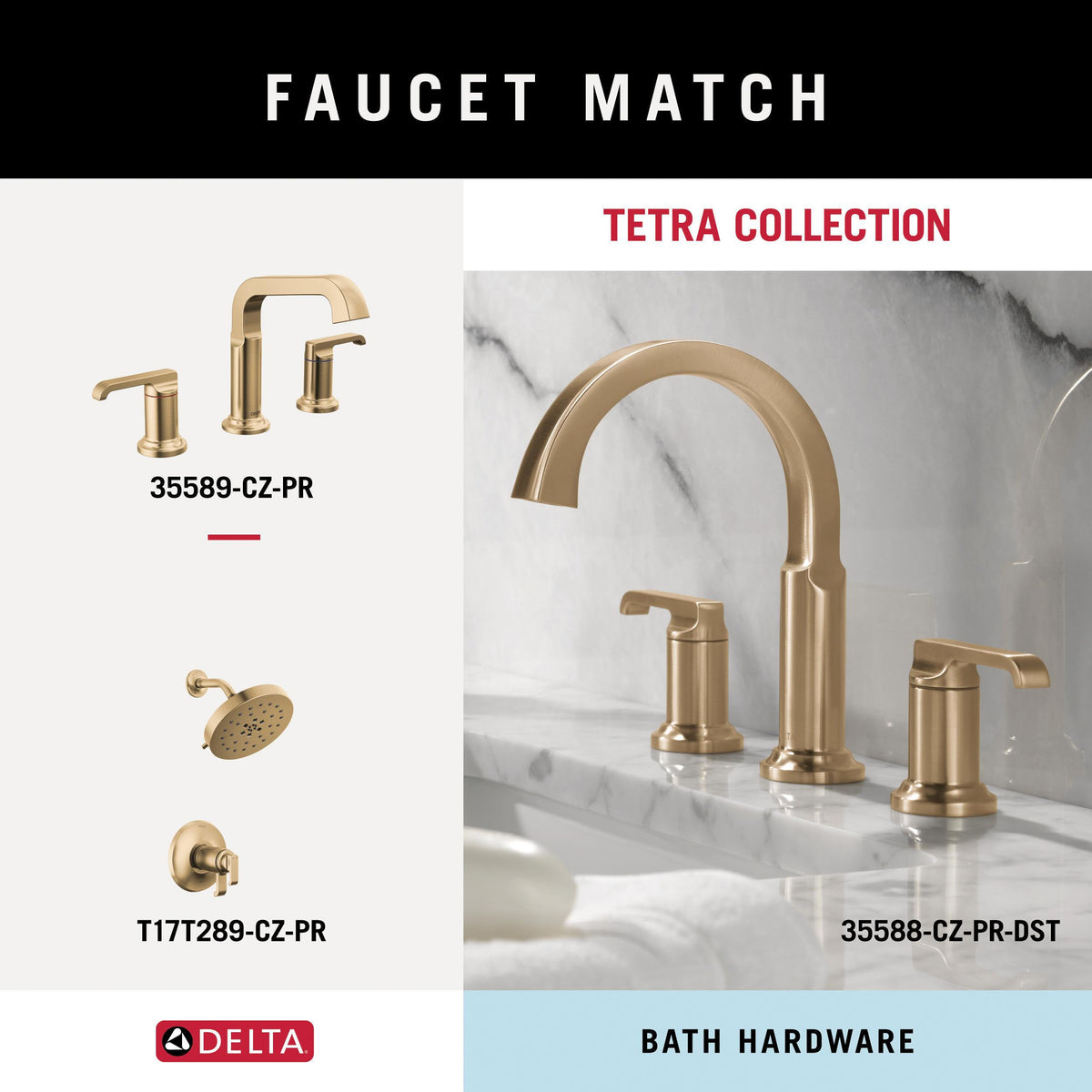 Delta Tetra double towel hook holding robes and towels in a compact setup.