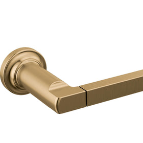 Delta Tetra wall-mount bracket in Champagne Bronze complements modern bathrooms.