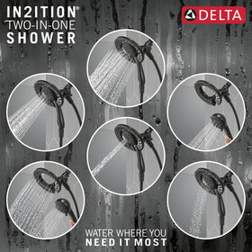 Delta Touch-Clean spray holes for easy mineral buildup removal.