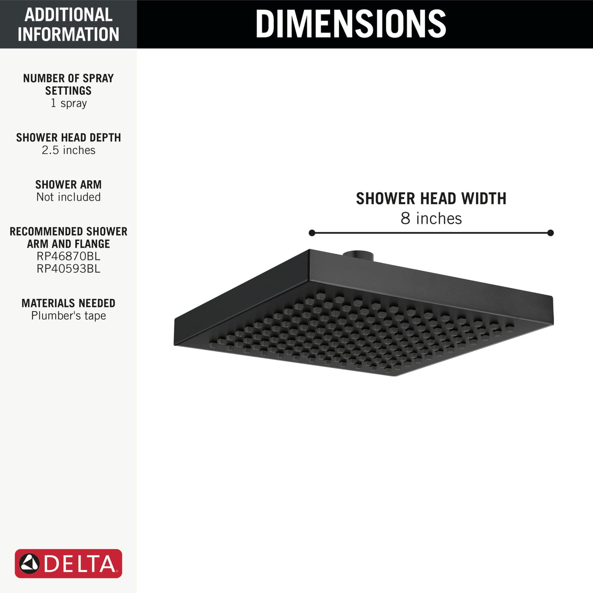 Delta Touch Clean spray holes allow easy mineral buildup removal.