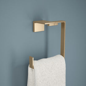 Delta towel ring installation detail with included mounting hardware for DIY setup.